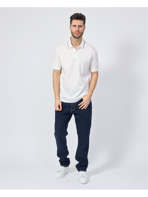 Armani Exchange men's polo shirt with striped collar ARMANI EXCHANGE | XM000466-AF10337U0009